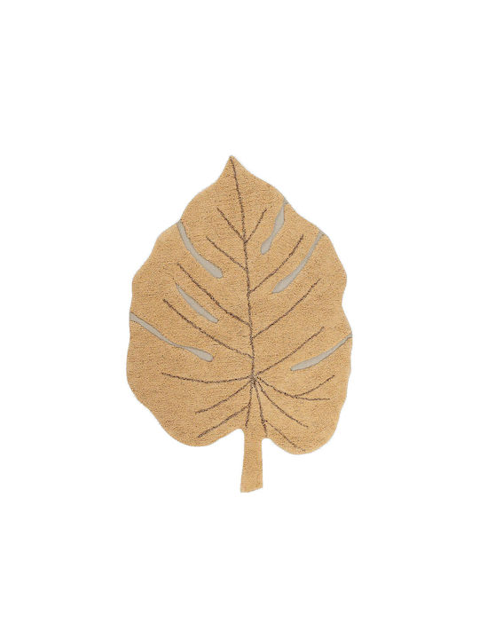 Lorena Canals Monstera Χαλί Ορθογώνιο Βαμβακερό Κίτρινο 120x180cm