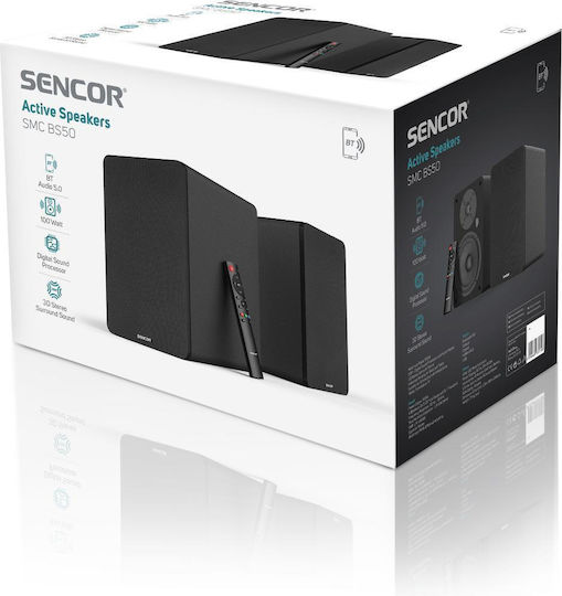 Sencor SMC BS50 Αυτοενισχυόμενα Ηχεία με Bluetooth 100W (Ζεύγος)