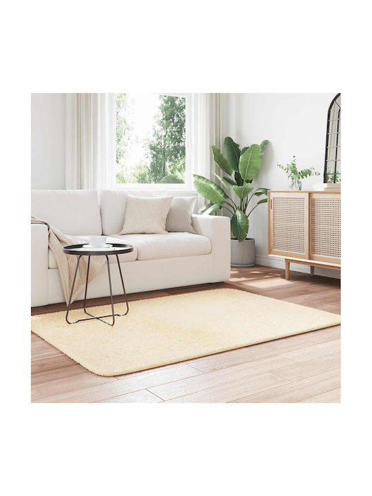 vidaXL Anti-slip Rug Rectangular Shaggy Cream