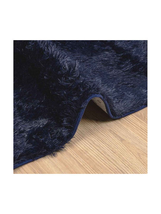 vidaXL Anti-slip Rug Rectangular Shaggy Blue