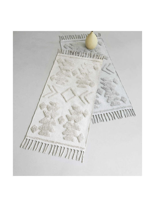 Nima Lucia Χαλί Ορθογώνιο Βαμβακερό Light Beige 60x130cm