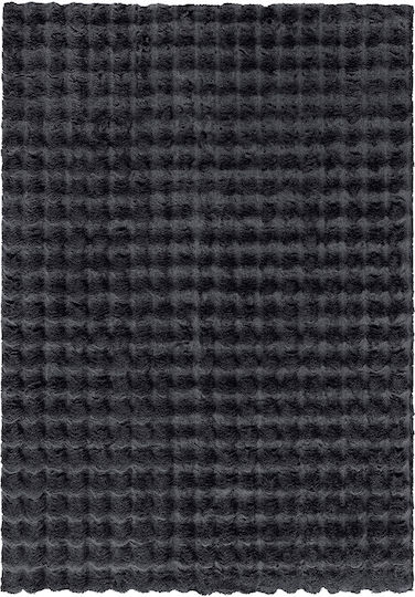 Lino Home Rutschfest Teppich Rechteckig Synthetisch,Polyester/Cotton/Leather D.grey