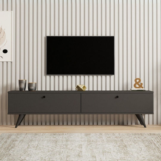 TV-Möbel Hölzernes Paris Charcoal L160xB25xH35cm