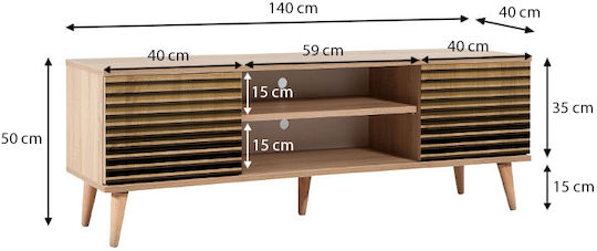 TV-Ständer Soho Beige M140xT40xH50cm