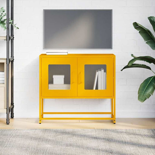 TV-Ständer Aus Metall Gelbe Senf Farbe M68xT39xH60.5cm