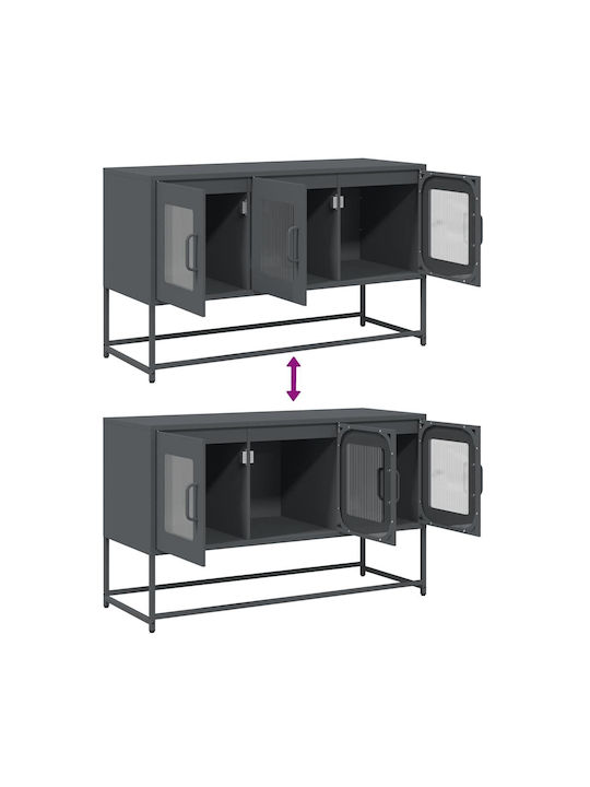 Metallic Anthracite TV Stand L100.5xD39xH60.5cm