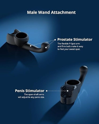 Lovense Domi 2 Wand Massager Attachment Глава за Вибратор Черно