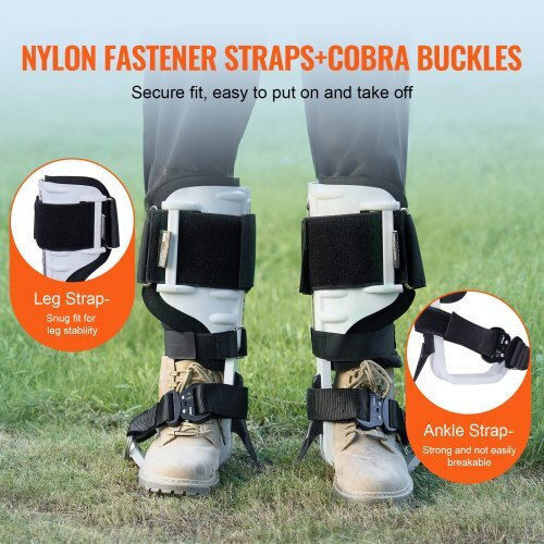Vevor Tree Climbing Spikes Climbing Spurs Gear Aluminium Arborist Equipment Λευκό