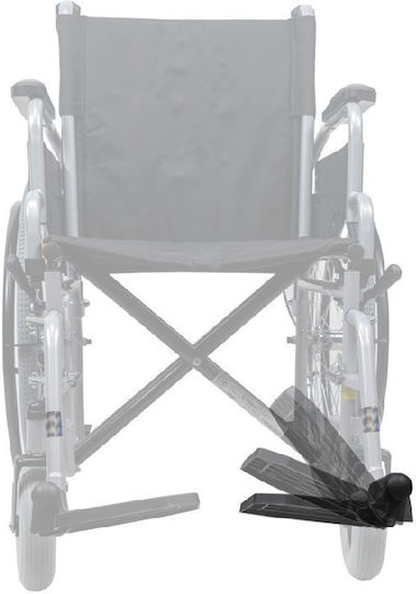 Mobiak Gemini Wheelchair 24" Folding Simple Type with Simple Back 46cm Silver