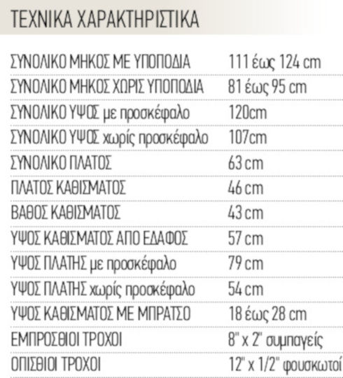 Vita Orthopaedics Vita Orthopaedics 46cm Rollstuhl 12" Besondere Art mit Rückenlehne 46cm 09-2-019