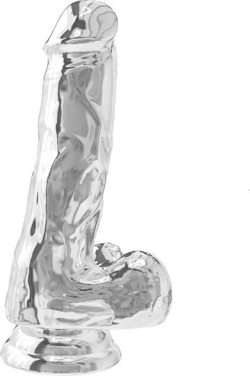 ToyJoy Ρεαλιστικό Dildo με Όρχεις και Βεντούζα Διάφανο 16cm