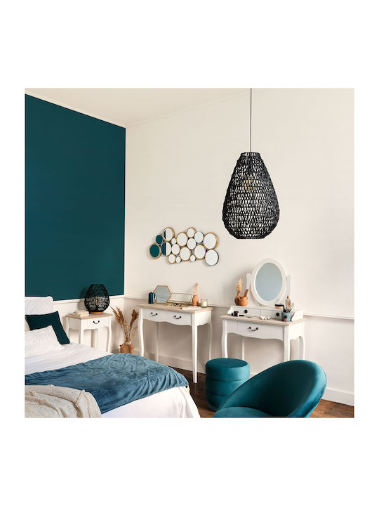 Bedside Table Chrysa Wooden White 47.1x30x65.5cm