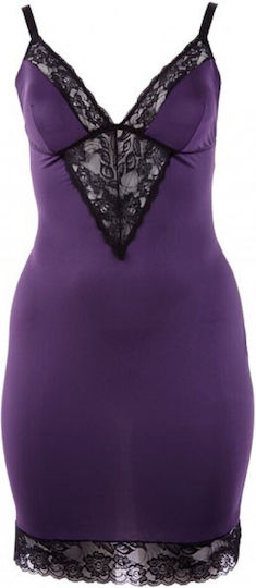 Cottelli Collection Chemise Große Größen Sexy Nachthemd Mit Spitze Lila