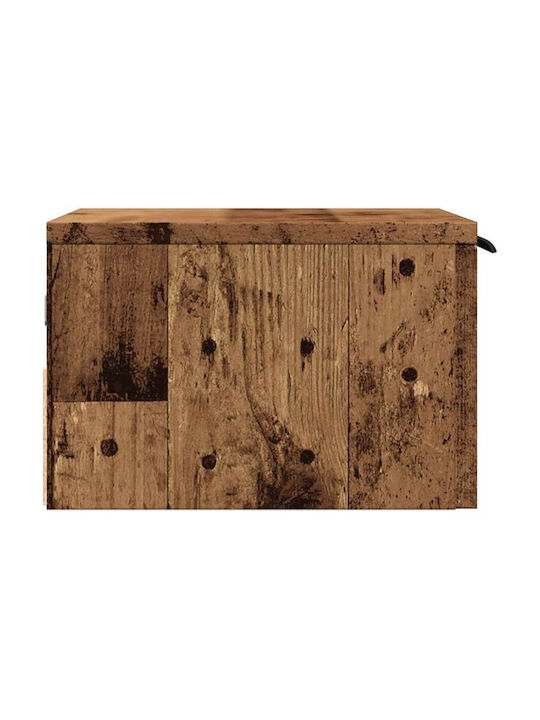 Wooden Bedside Table Old Wood 34x30x20cm