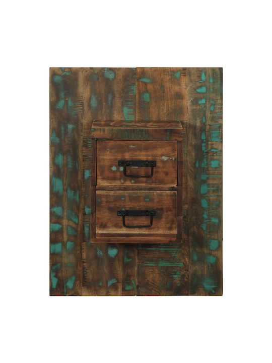 Κομοδίνο από Μασίφ Ξύλο Πολύχρωμο 60x32x80cm
