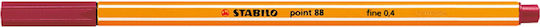 Stabilo Μαρκαδόροι Deep Red (88-50) Σετ 10τμχ