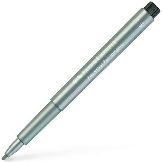 Faber-Castell Pitt Artist Μαρκαδόρος Σχεδίου Ασημί (Silver)