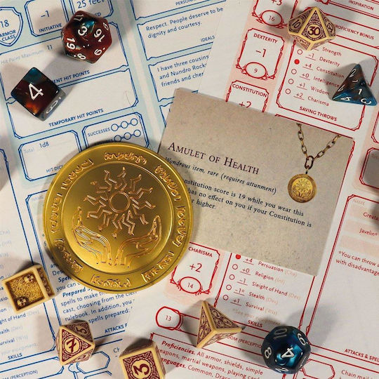 Dungeons&Dragons 24k златен платинен медальон