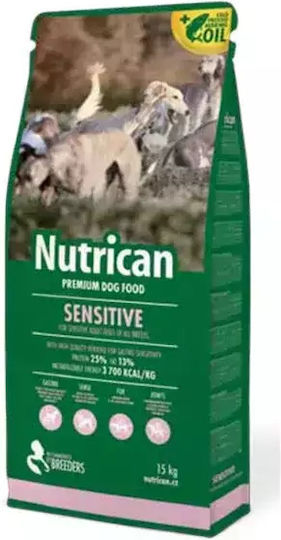Nutrican Sensitive 15kg Trockenfutter für erwachsene Hunde mit Huhn und Reis