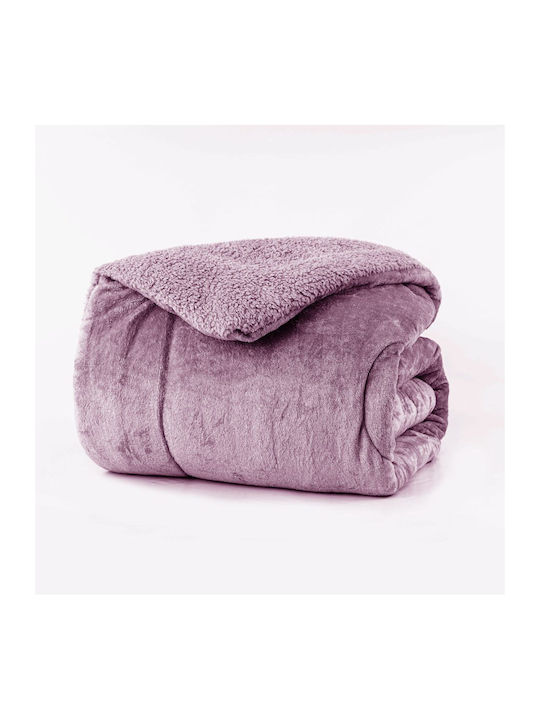 Borea Duvet Cover Single 160x220cm Cozy Lila