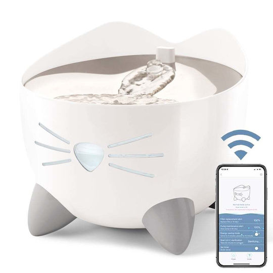 Catit Pixi Smart Fountain Automatic Stainless Steel Waterer / Fountain for Cat 2lt in Gray Color