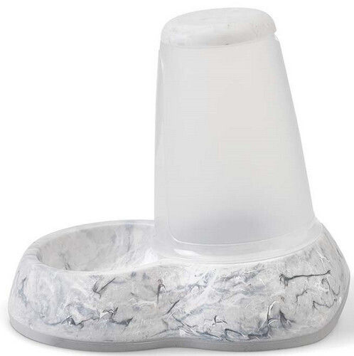 Savic Loop Marble Автоматичен Пластмаса Купа с контейнер Храна за Куче & Котка с Основа 1.5lt в Сив Цвят