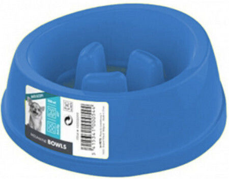 M-Pets Bowl Food Slow Feeder for Dog 1.4lt in Blue Color