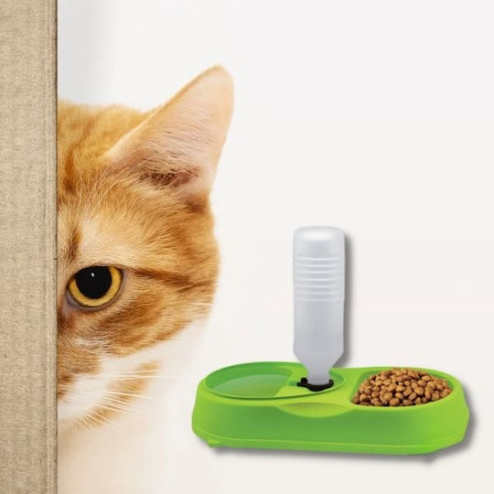 Dozator de apă automat anti-alunecare și anti-scăpare pentru animale de companie, verde