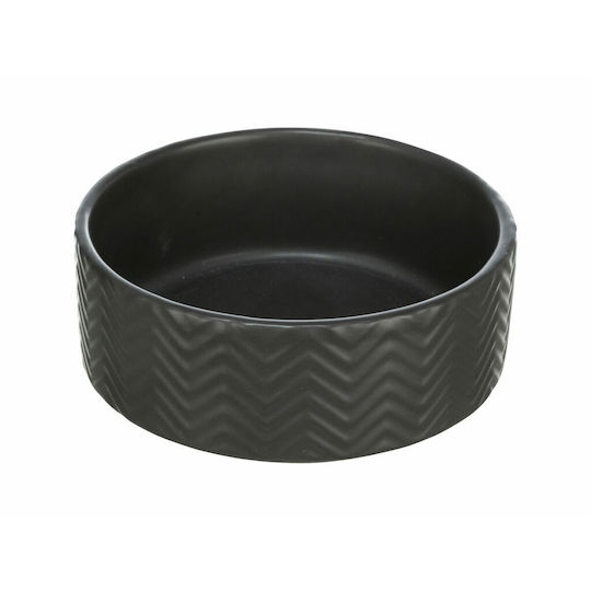 Trixie Ceramic Keramik Schalen Futter & Wasser für Hund & Katze 400ml 13cm in Schwarz Farbe
