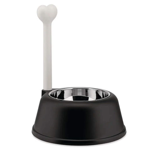 Alessi Stainless Steel Bowl Food for Dog 1.5lt 37cm in Black Color