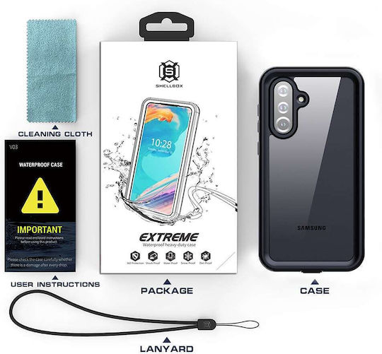 Shellbox 360 Full Cover Πλαστικό / Σιλικόνης Αδιάβροχο Μαύρο (Galaxy S25 Ultra)