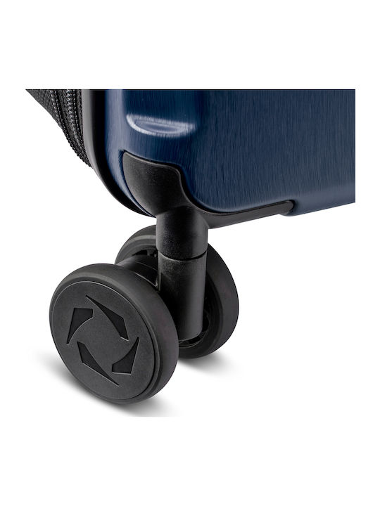 Senz° Μεγάλη Βαλίτσα Ταξιδίου Σκληρή Midnight Blue με 4 Ρόδες