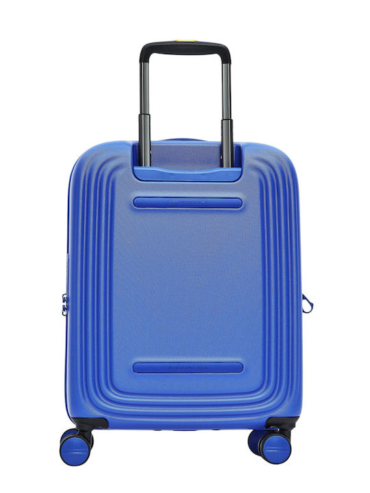 Mandarina Duck Logoduck Βαλίτσα Ταξιδίου Καμπίνας Σκληρή Μπλε Ρουά με 4 Ρόδες Ύψους 55εκ.