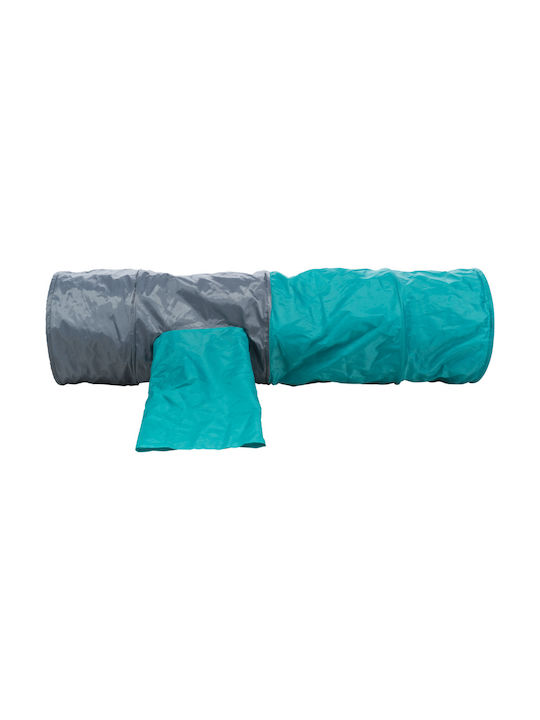 Trixie Playing Tunnel Cat Toy Tunnel Turquoise Tunnel with 4 Entrances 30x115cm