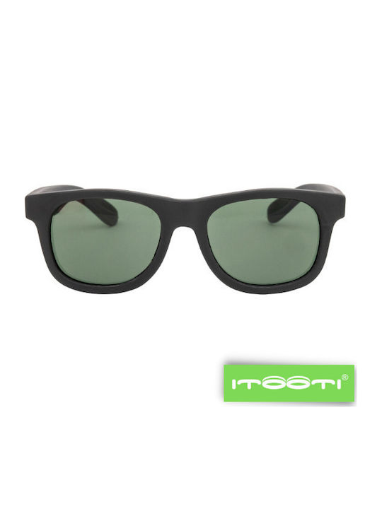 iTooTi Classic Unbreakable Rectangle Baby Sunglasses with Polarized Lens Black for 6-36 Months
