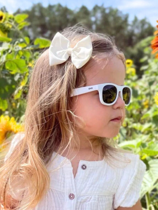 iTooTi Unbreakable Square Baby Kids Sunglasses with Polarized Lenses White for 6-24 Months