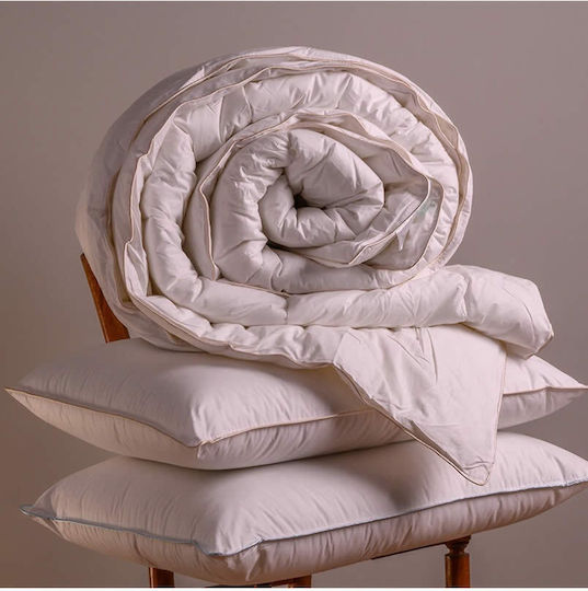 Melinen Doppelbett-Steppdecke mit Mikrofaserfüllung 220x240 cm White