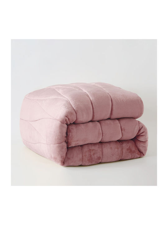 Liolios Home Bettbezug Großes Doppelbett 220x240cm Doha Lt Pudra 350 GSMGsm