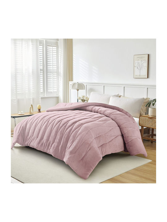 Liolios Home Duvet Cover Queen 240x260cm Doha Lt Pudra 350 GSMGsm