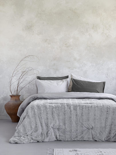 Nima Duvet Cover Single 160x220cm Velure Light Gray 710 GSMGsm