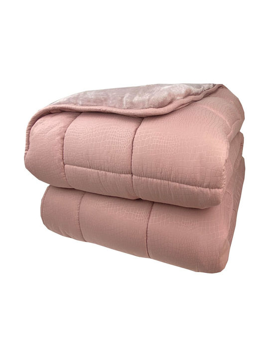 Astron Italy Bettbezug Großes Doppelbett 240x220cm Dusty Rose 350 GSMGsm