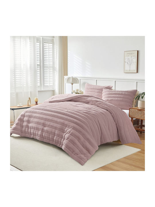 Liolios Home Bettbezug Großes Doppelbett 220x240cm Volcano Amethyst