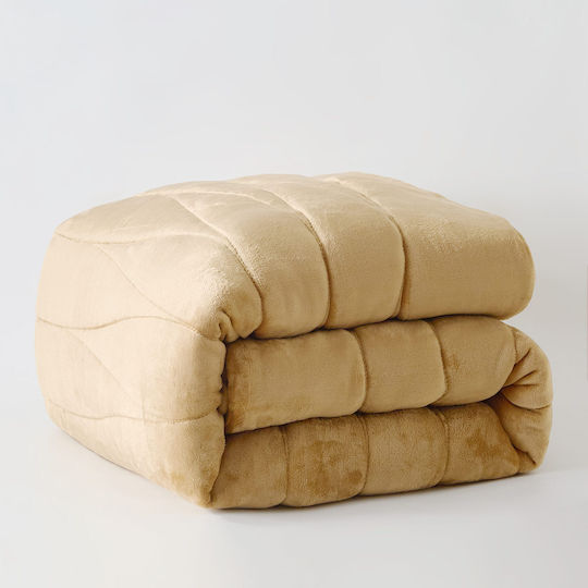 Liolios Home Комбинирано одеяло Полутора 180x240бр Doha Camel 350 г/м²Gsm