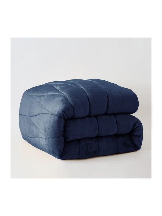 Liolios Home Duvet Cover Queen 220x240cm Doha Navy 350 GSMGsm