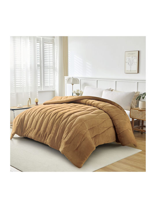 Liolios Home Duvet Cover Semi-double 180x240cm Doha Camel 350 GSMGsm