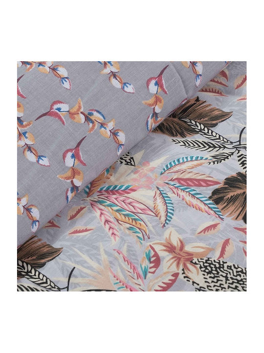 Madi Duvet Set Queen 220x240cm Buds Gray 3pcs