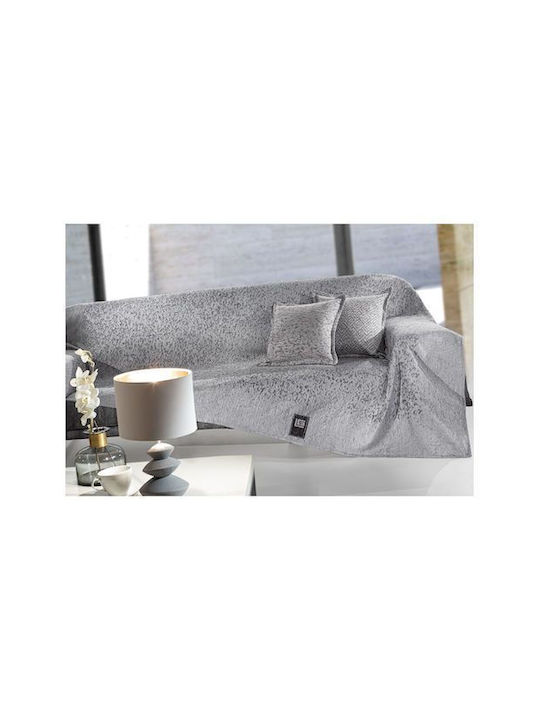 Guy Laroche Zweisitzer-Sofa Überwurf 2 Seiten Matis 180x250cm Grey