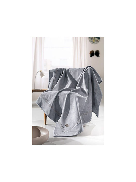 Guy Laroche Rubicon Four-Seater Sofa Throw 170x350cm Silver