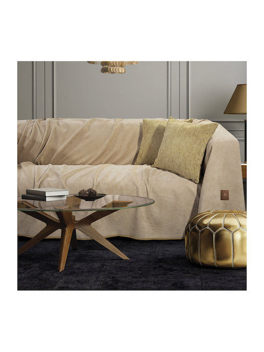 Greenwich Polo Club 2734 Three-Seater Sofa Throw Fleece 180x300cm Beige