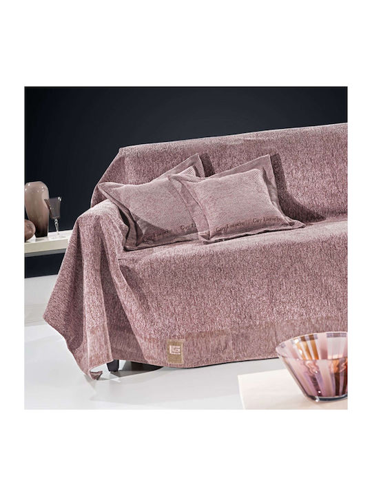 Guy Laroche Sofa Throws 2 Seater 2 Sides Balance 180x250cm Lilac